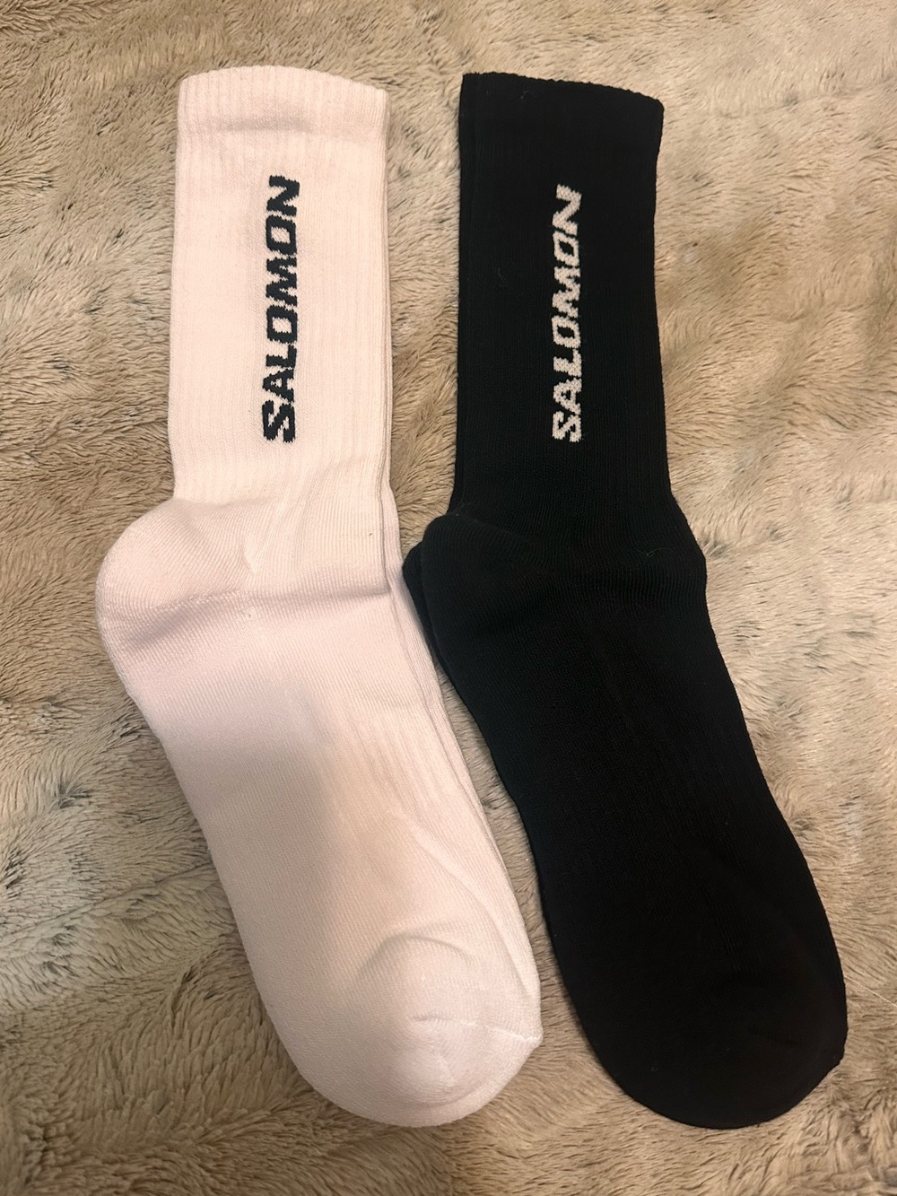 Salomon Crew Socks - Black & White